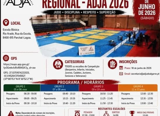 Campeonato Regional ADJA 2026 – Nova Data e Local
